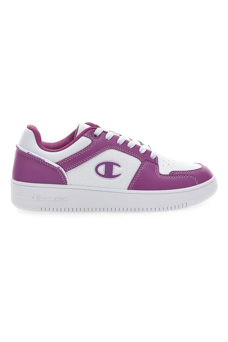 Sneakers Bianche e Viola Con Logo Laterale Champion RD18 2 LOW