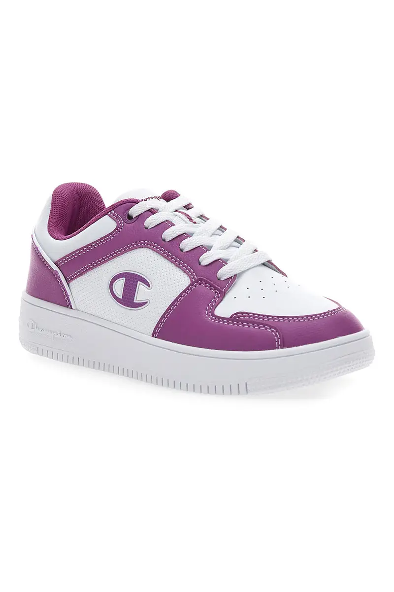 Sneakers Bianche e Viola Con Logo Laterale Champion RD18 2 LOW miniatura 2