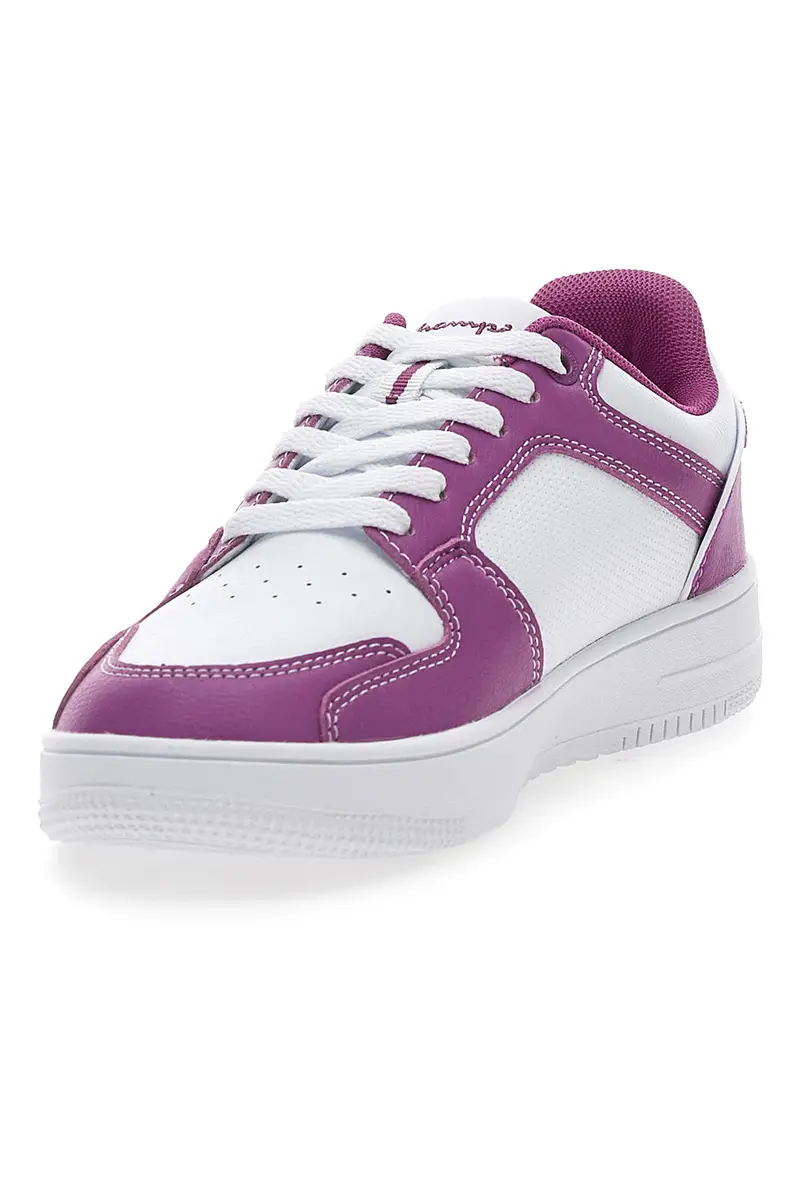Sneakers Bianche e Viola Con Logo Laterale Champion RD18 2 LOW miniatura 3