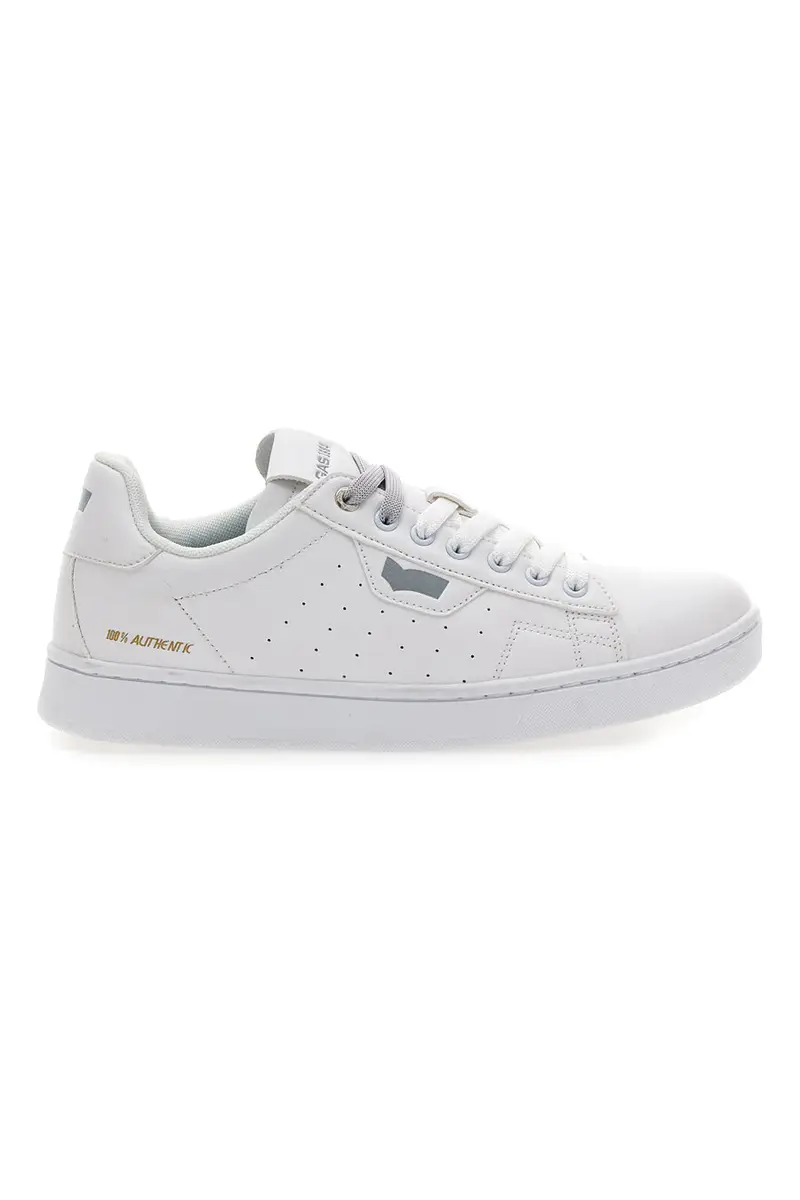 Sneakers bianche in materiale sintetico Gas 414185