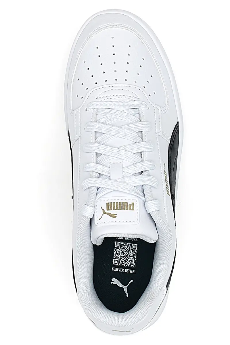 Sneakers bianche in simil pelle stile basket Puma Caven 2 miniatura 3