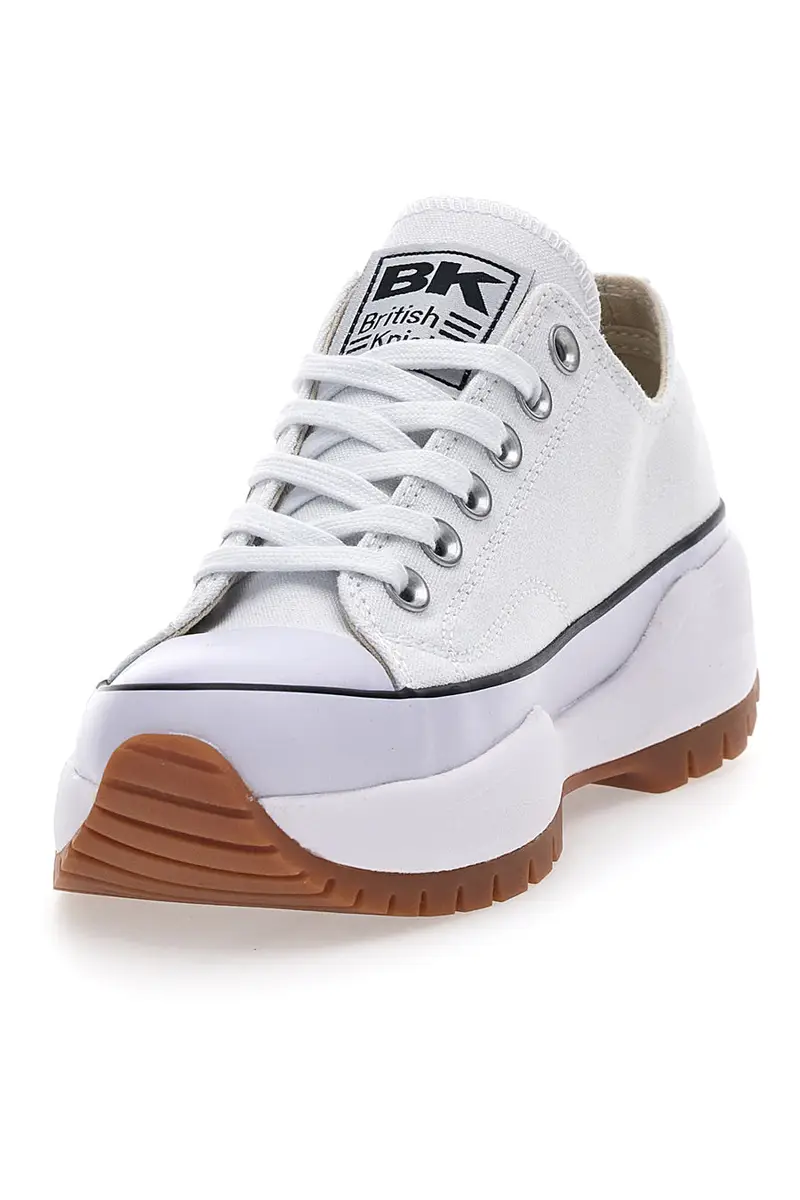 Sneakers Bianche In Tela Con Platform British Knights Kaya Low Fly miniatura 3