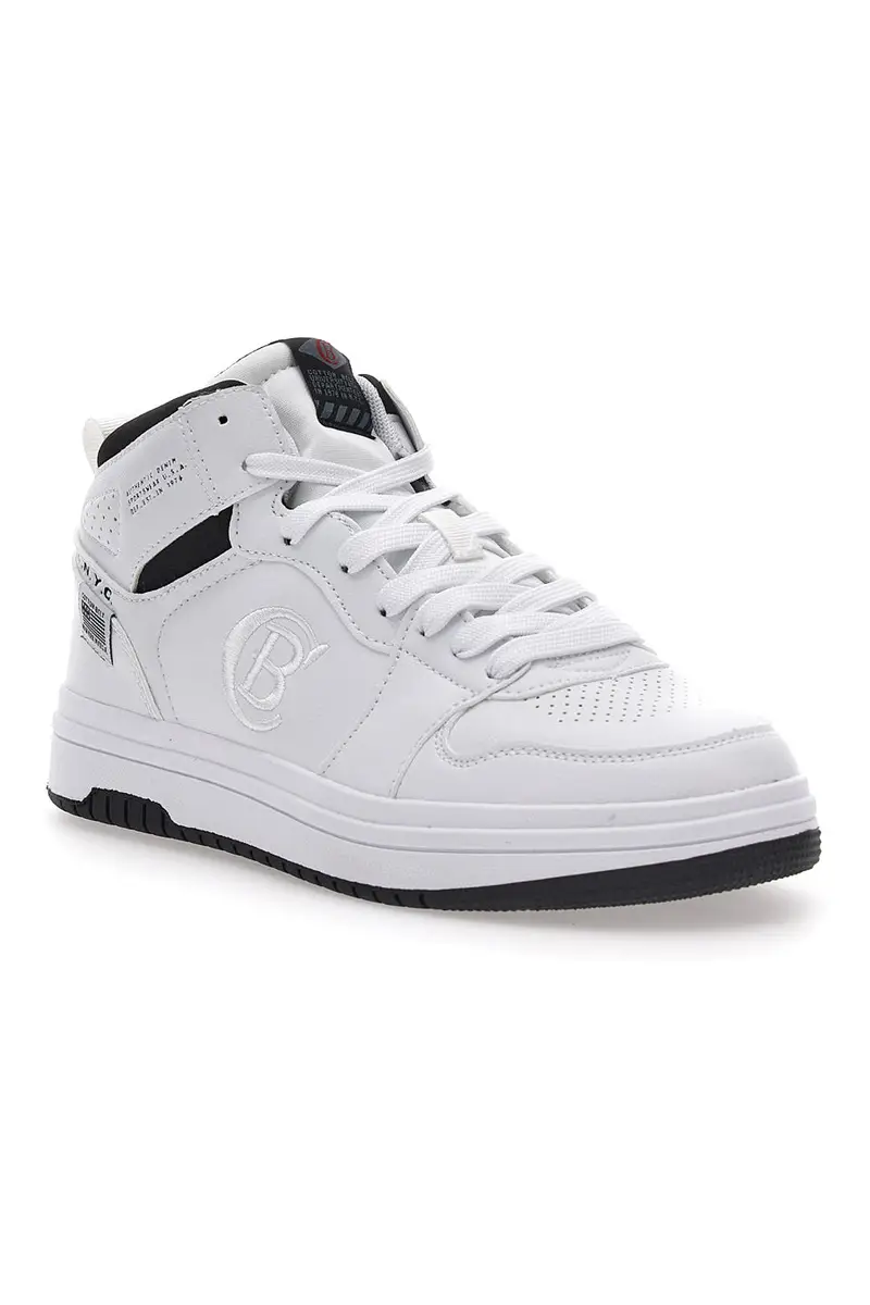 Sneakers Bianche Mid-Cut Cotton Belt Karim Color miniatura 2