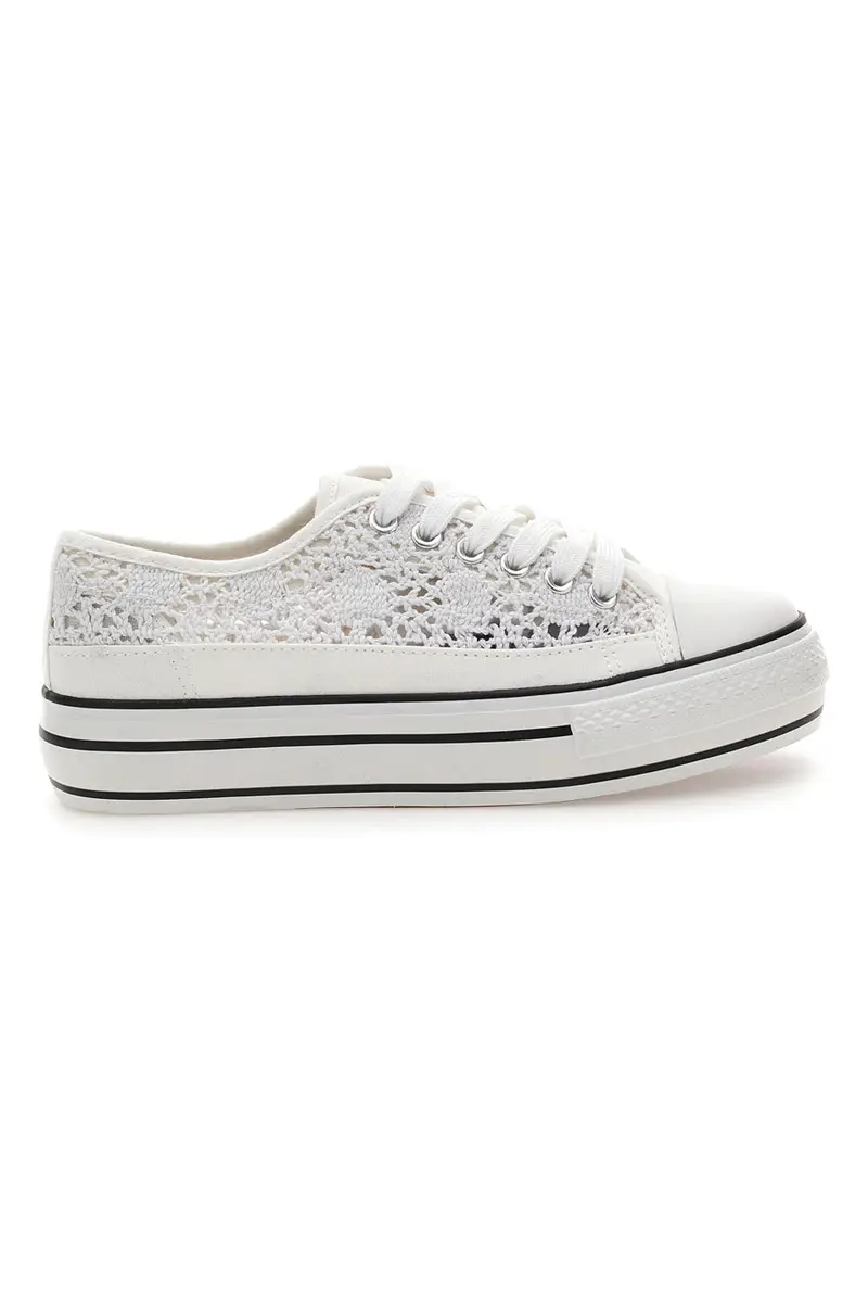 Sneakers bianche platform con dettagli a contrasto Energy E108