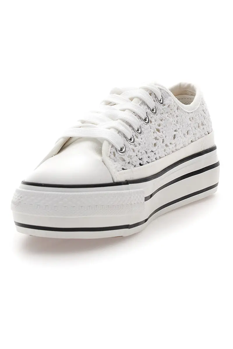 Sneakers bianche platform con dettagli a contrasto Energy E108 miniatura 3