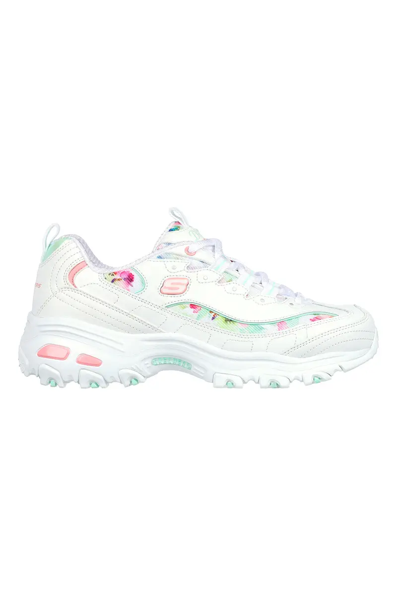 Sneakers Bianche Skechers D'Lites Blooming Fields