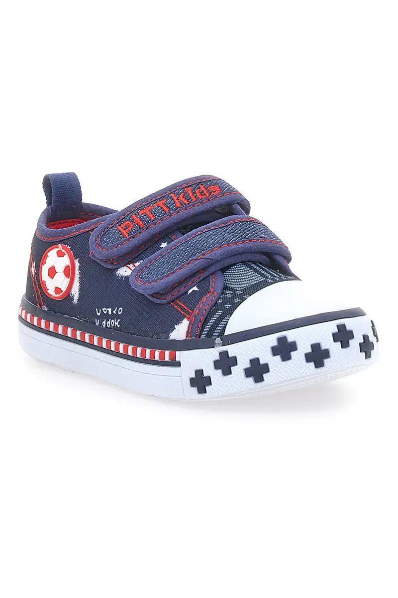 Sneakers blu con doppio strappo e stampa fantasia Pitt Kids 2242788 miniatura 2