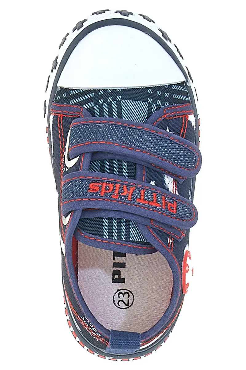 Sneakers blu con doppio strappo e stampa fantasia Pitt Kids 2242788 miniatura 3
