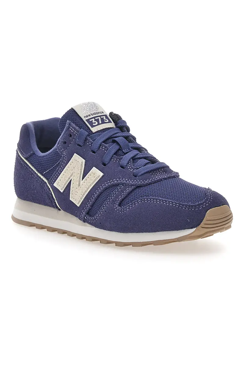 Sneakers blu con tomaia in pelle New Balance 373 miniatura 2