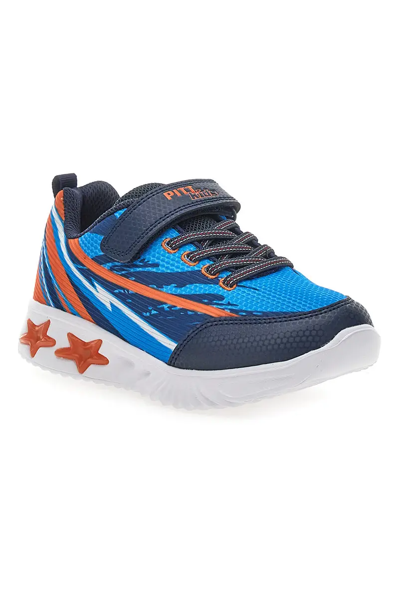 Sneakers Blu e Arancioni con Luci Integrate PITT KIDS K21900 miniatura 2