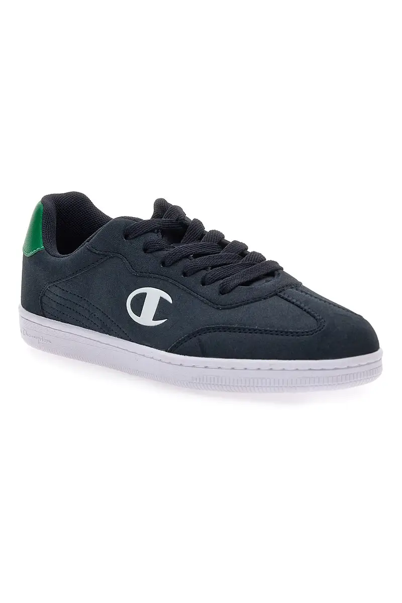 Sneakers blu navy con logo laterale e dettaglio verde Champion Prestige MS miniatura 2