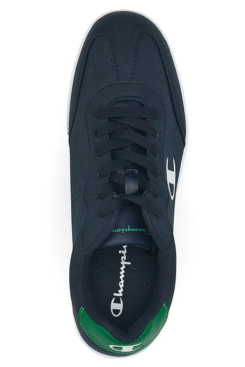 Sneakers blu navy con logo laterale e dettaglio verde Champion Prestige MS miniatura 3