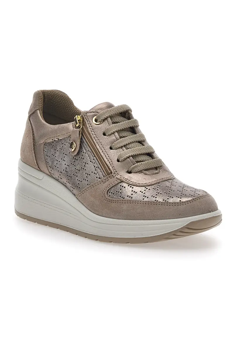 Sneakers Bronzo In Pelle Con Zeppa Imac 555740 miniatura 2