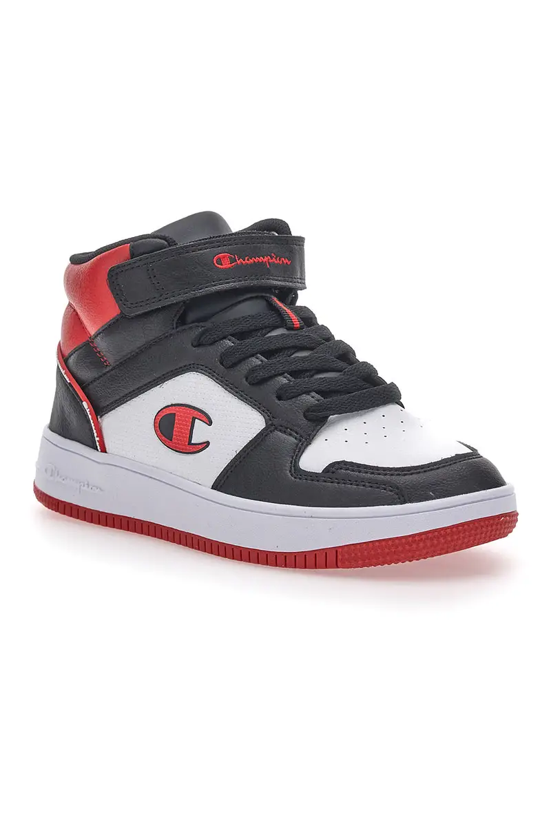 Sneakers Champion Rebound 2.0 Mid Bianco-Nero-Rosso miniatura 2