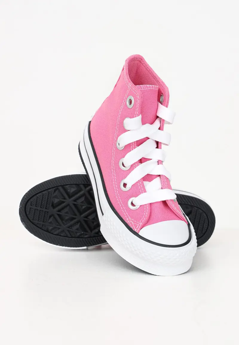 Sneakers Chuck Taylor All Star EVA Lift Platform Sketch rosa da bambina miniatura 3