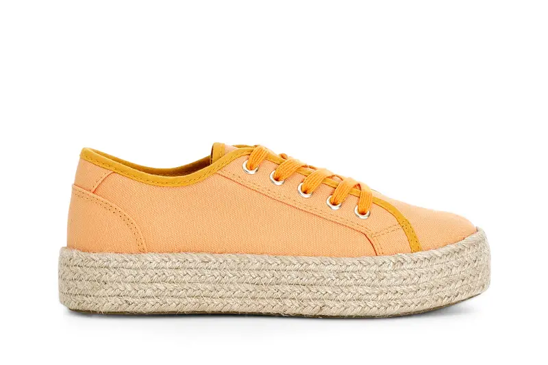 sneakers con fascia in corda arancio