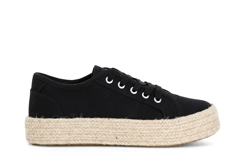 sneakers con fascia in corda nero