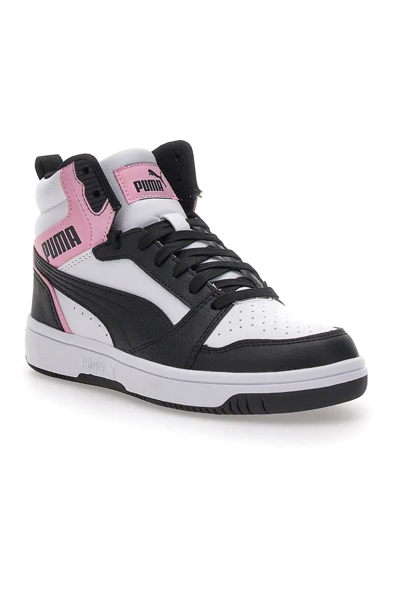 Sneakers con Lacci Bianche e Nere Puma Rebound V6 miniatura 2