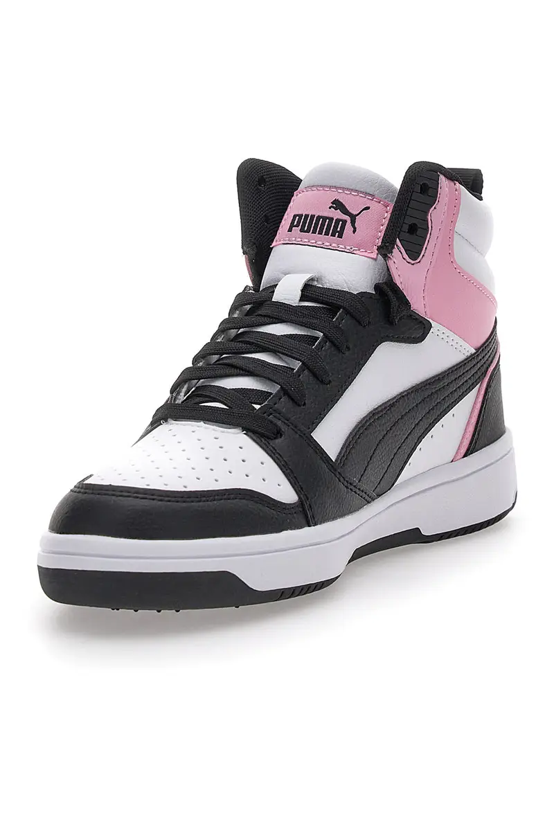 Sneakers con Lacci Bianche e Nere Puma Rebound V6 miniatura 3