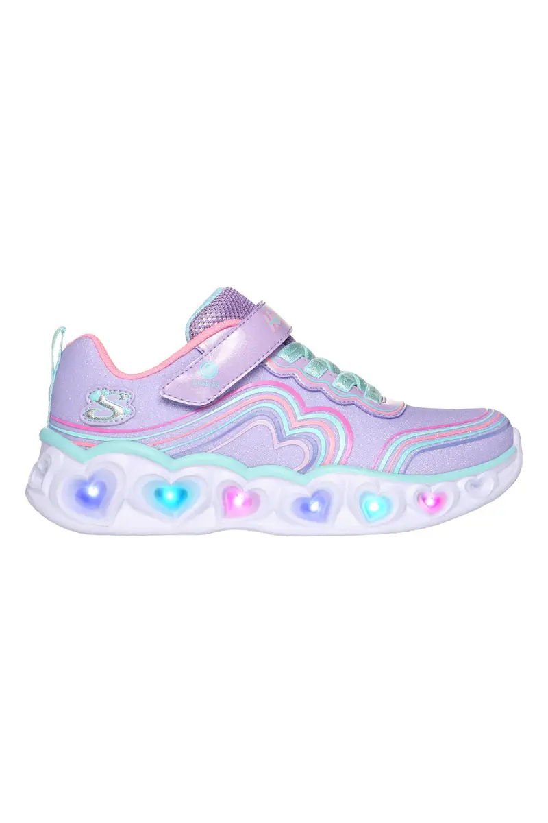 Sneakers con Luci da Bimbi Skechers Heart Lights Retro Hearts miniatura 2
