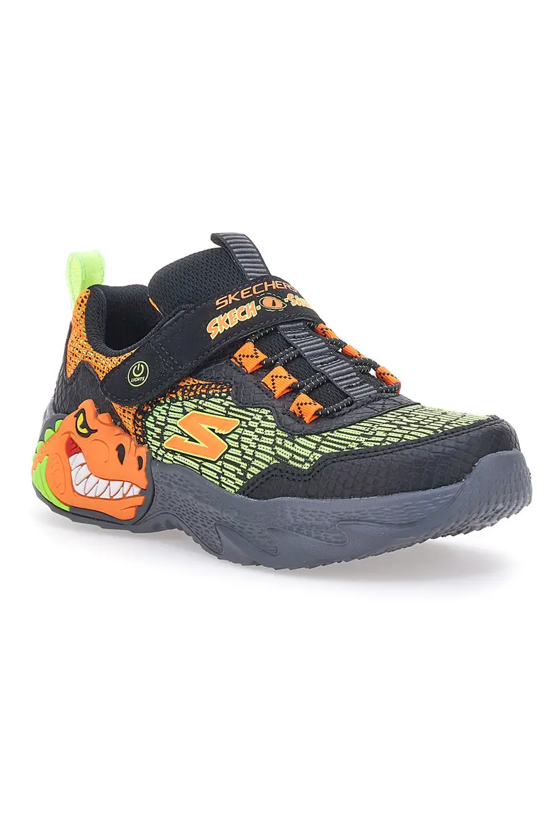 Sneakers con Luci Nere Skechers Dino-Light miniatura 2