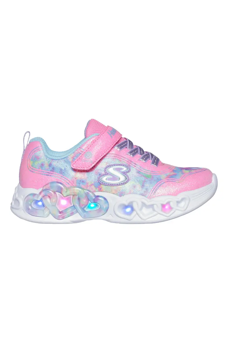 Sneakers con Luci Rosa da Bimbi Skechers Infinite Heart Light-Color Lovin