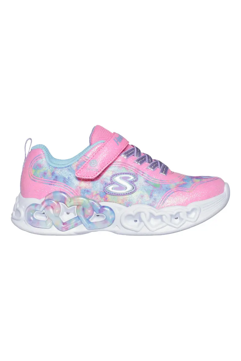 Sneakers con Luci Rosa da Bimbi Skechers Infinite Heart Light-Color Lovin miniatura 2
