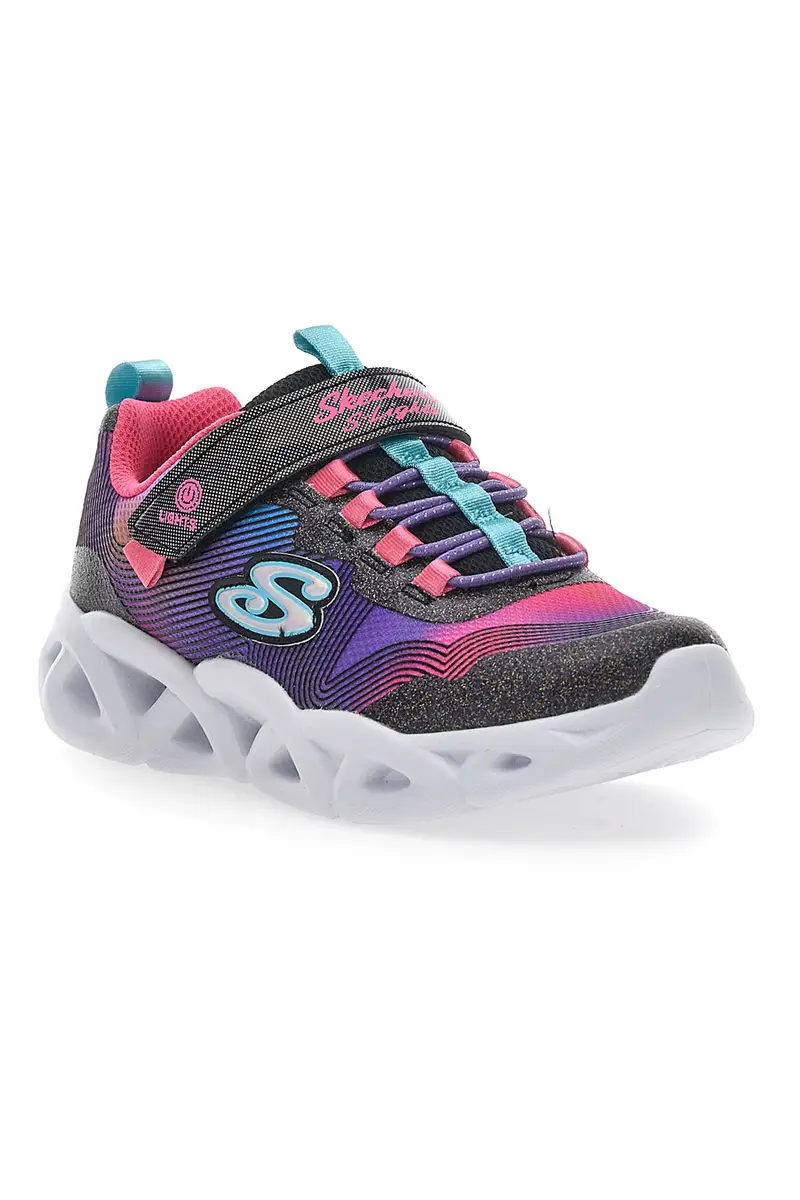 Sneakers con Luci Skechers Twist Bright 2.0 Nero-Fucsia miniatura 2