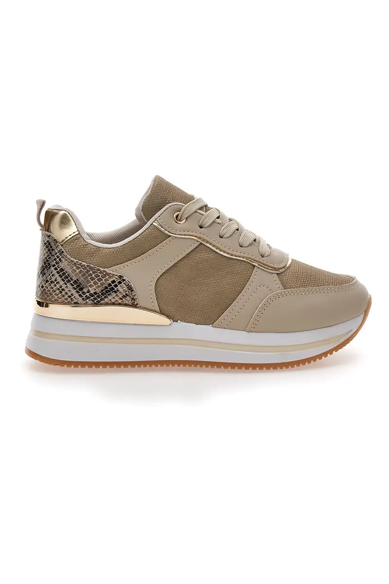 Sneakers con Platform Beige Prima Riga 424