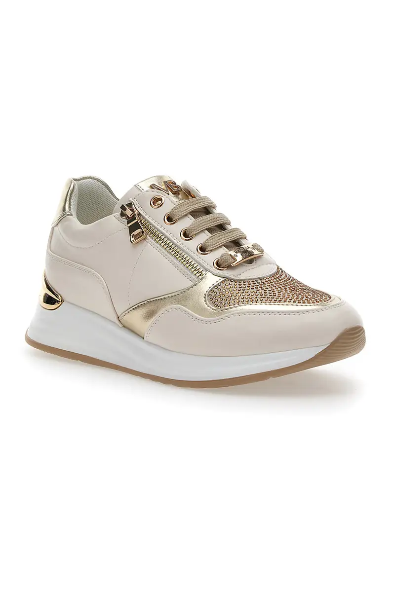 Sneakers con Strass Oro Mariella Burani 50384 miniatura 2