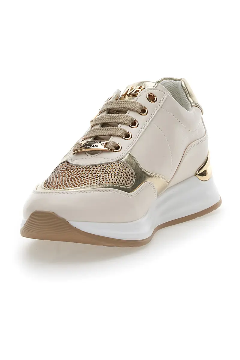 Sneakers con Strass Oro Mariella Burani 50384 miniatura 3