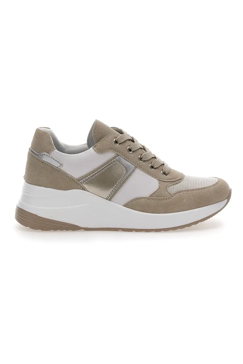 Sneakers con Zeppa Beige Mio Tempo 20205