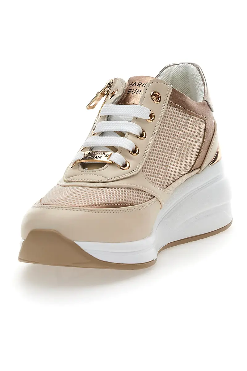 Sneakers Crema Con Platform Mariella Burani 50392 miniatura 3
