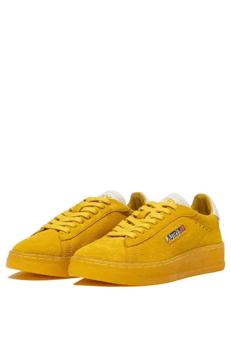SNEAKERS DALLAS LOW IN SUEDE COLORE GIALLO miniatura 2
