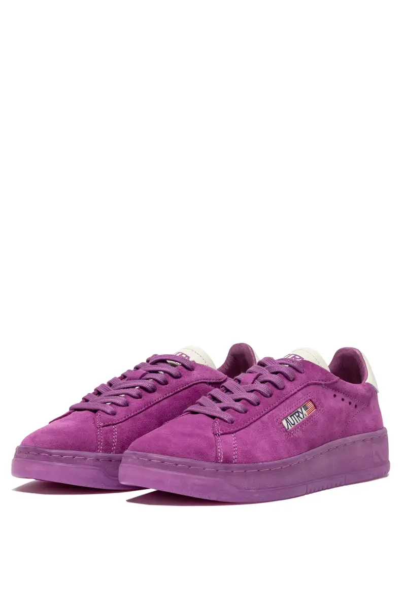 SNEAKERS DALLAS LOW IN SUEDE COLORE VIOLA miniatura 2