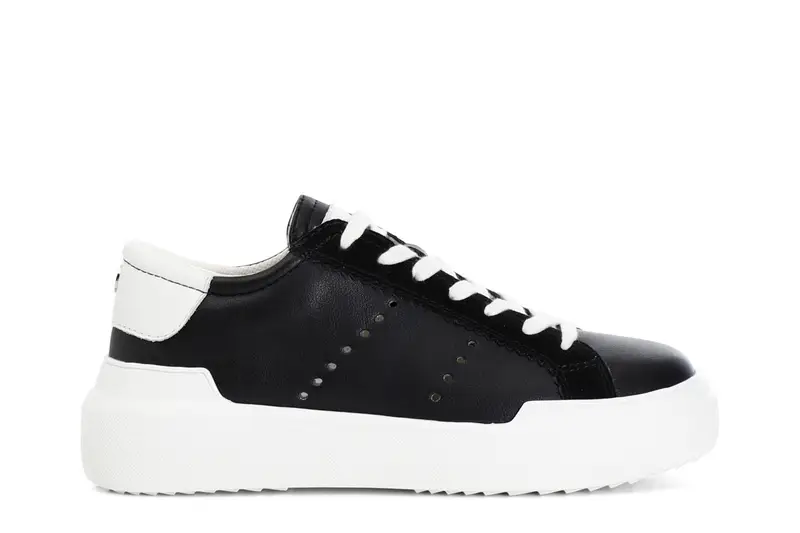 sneakers donna allacciata nero