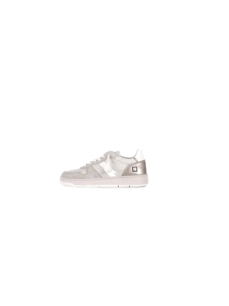 Sneakers Donna D.A.T.E. White platinum Court shiny