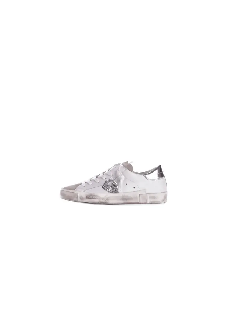 Sneakers Donna PHILIPPE MODEL PARIS Bianco argento Prsx low