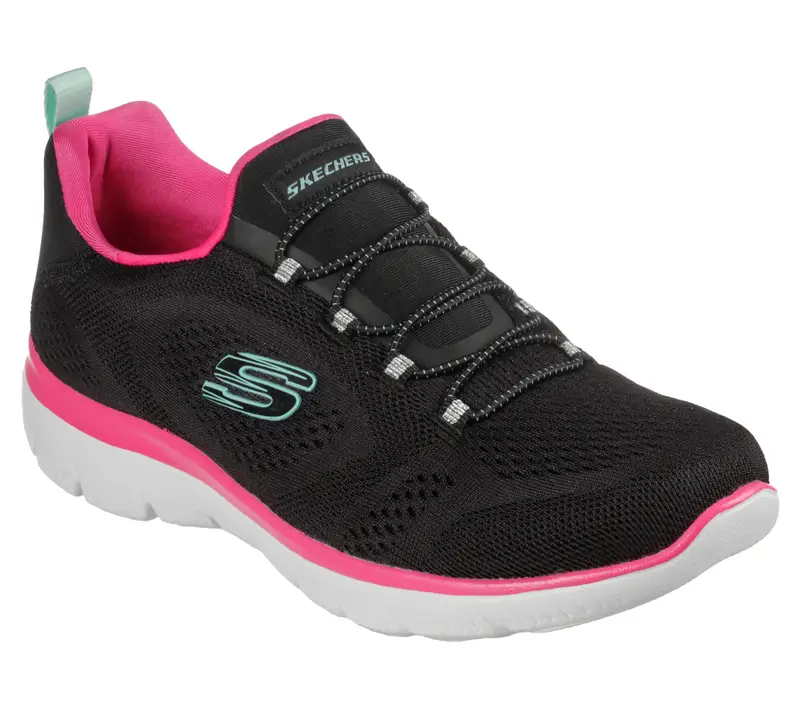 Sneakers Donna SUMMITS PERFECT VIEWS Nero / Rosato fucsia |  Skechers
