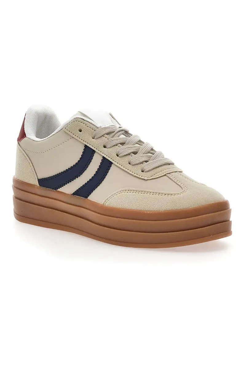 Sneakers Flatform Beige Cafè Cost BKTZ3003 miniatura 2