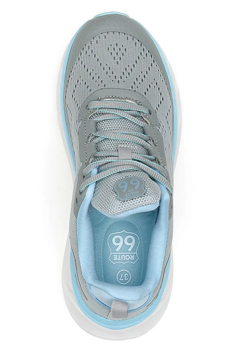 Sneakers grigie con dettagli azzurri ROUTE 66 RO51038D miniatura 3