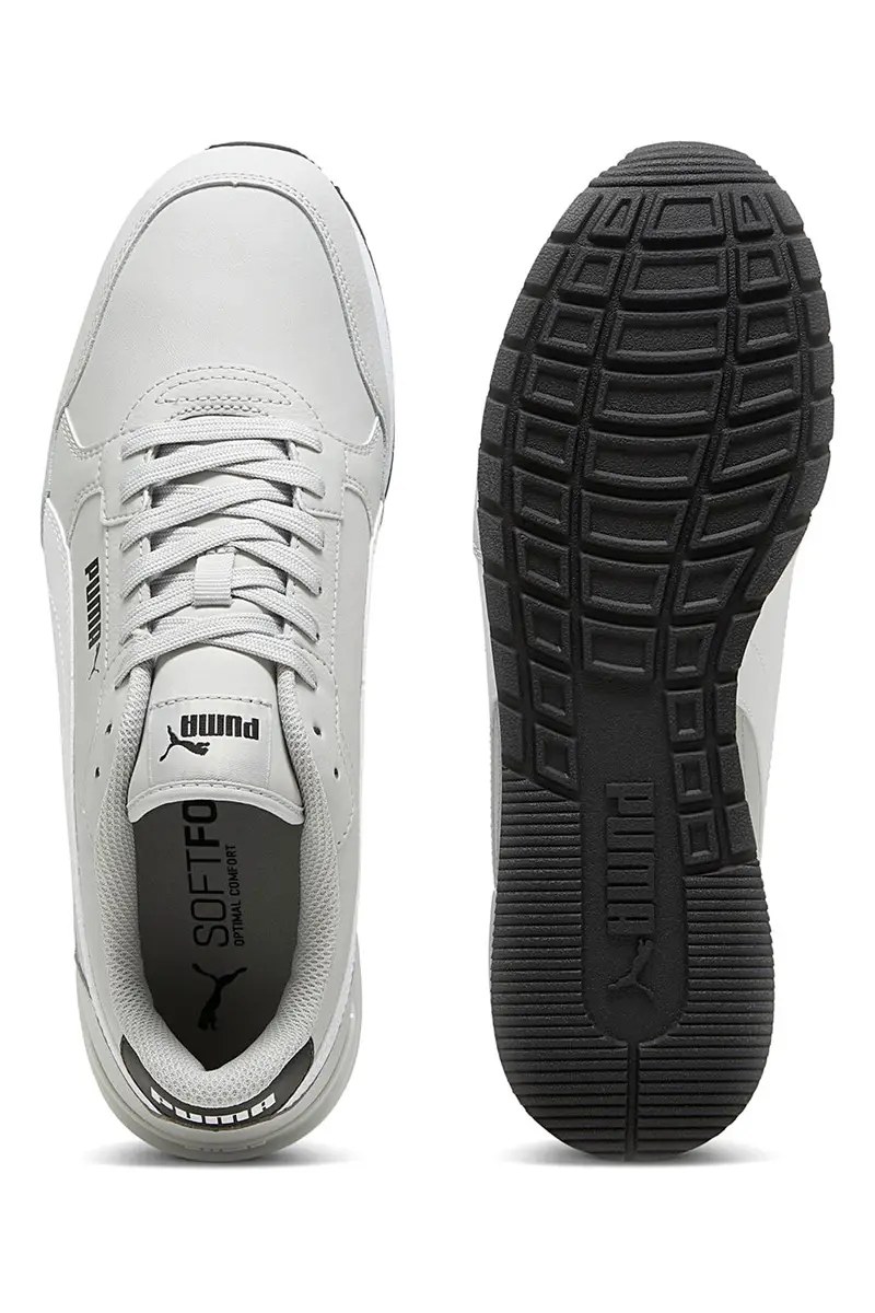 Sneakers grigie con dettagli bianchi e soletta SoftFoam+ Puma ST Runner v4 L miniatura 3