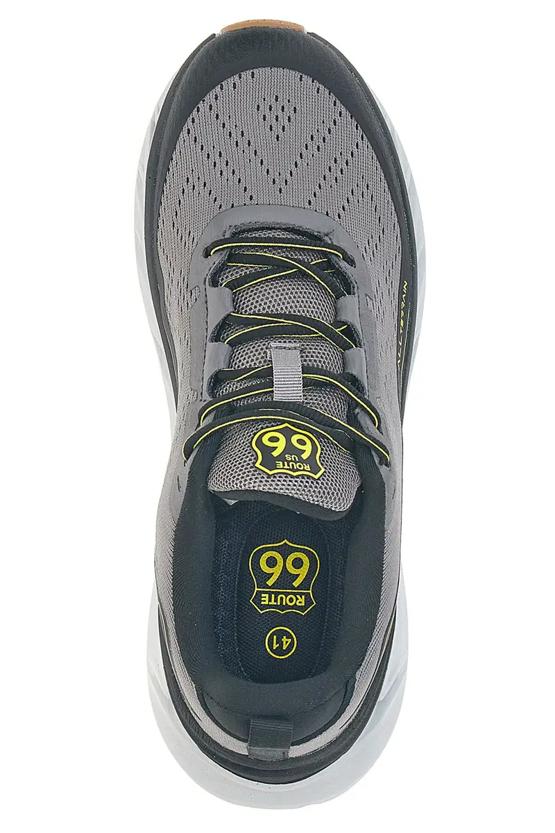 Sneakers grigie con dettagli fluo ROUTE 66 RO51811D miniatura 3