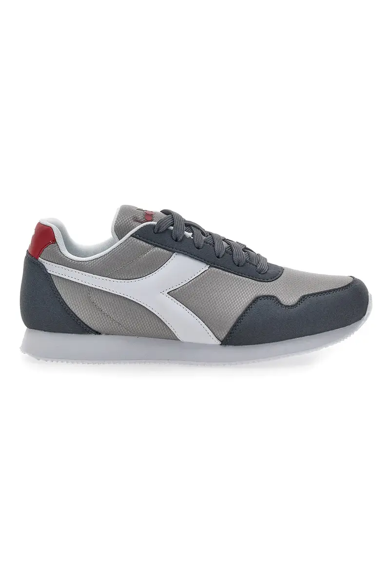 Sneakers Grigie con Fregio Bianco Diadora Simple Run