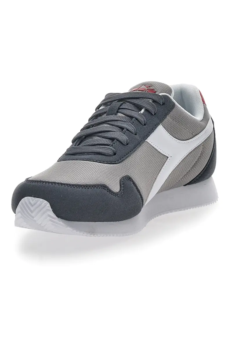 Sneakers Grigie con Fregio Bianco Diadora Simple Run miniatura 3