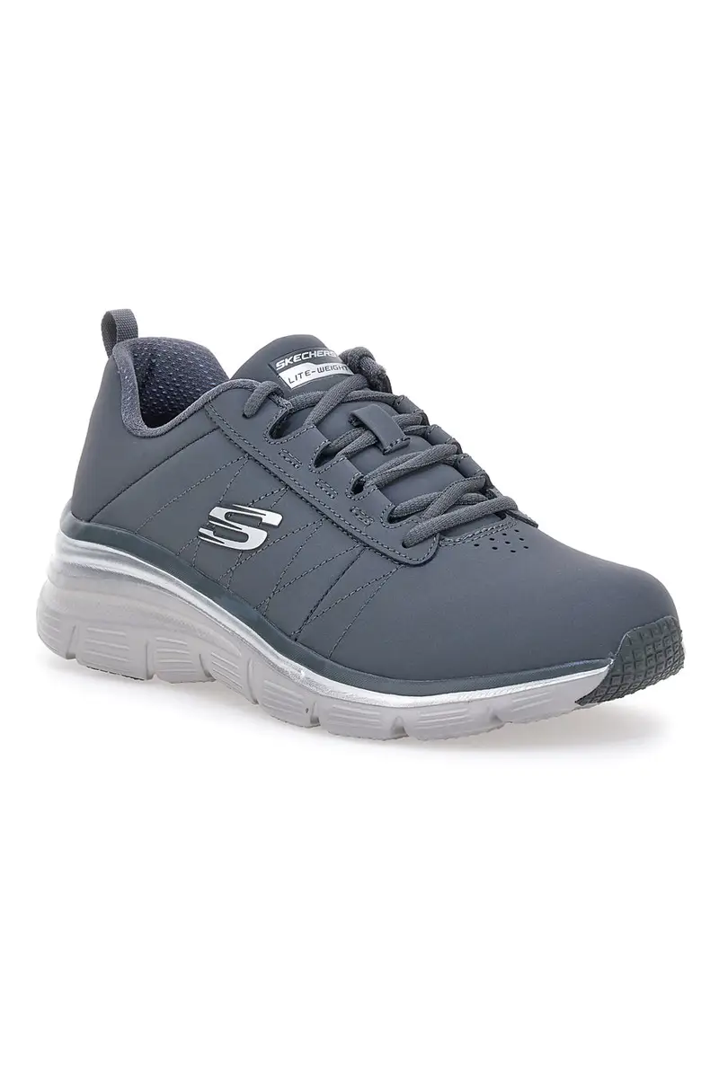 Sneakers Grigie Skechers Fashion Fit-True Feels miniatura 2