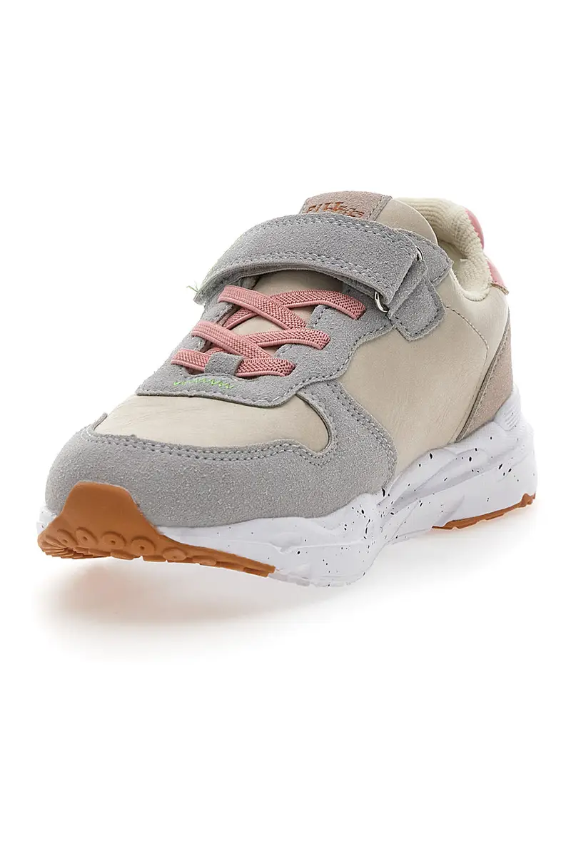 Sneakers grigio panna con cuore PITT KIDS K231102 miniatura 3
