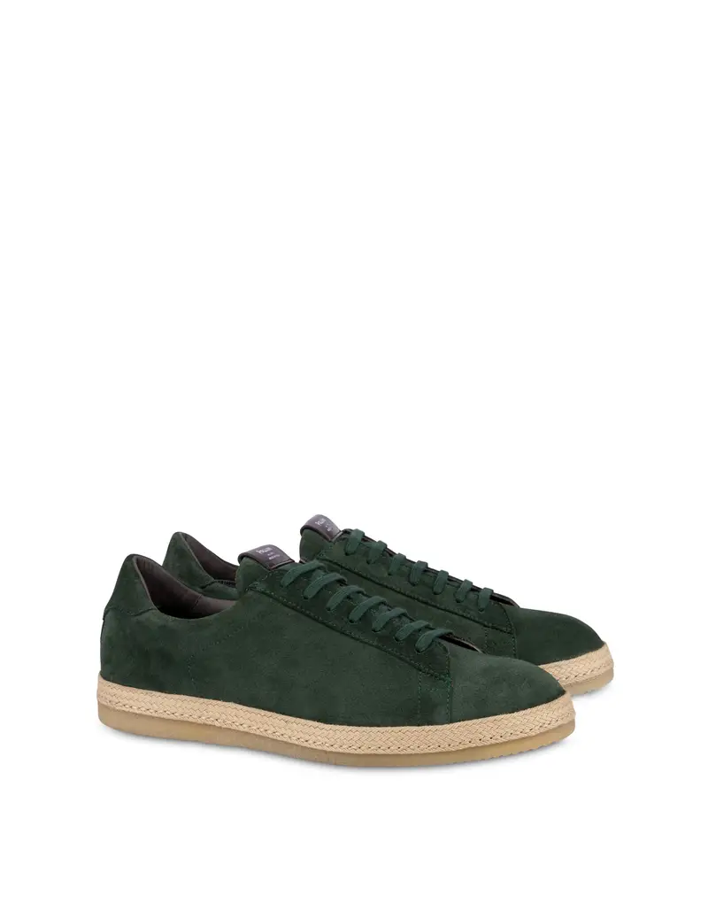 Sneakers in crosta Santa Monica VERDE, 45, Pollini miniatura 2