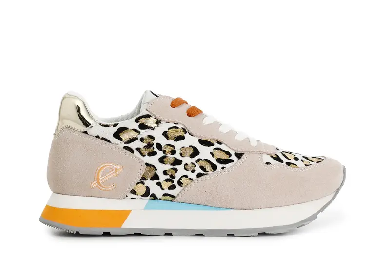 sneakers in pelle scamosciata e cavallino deserto