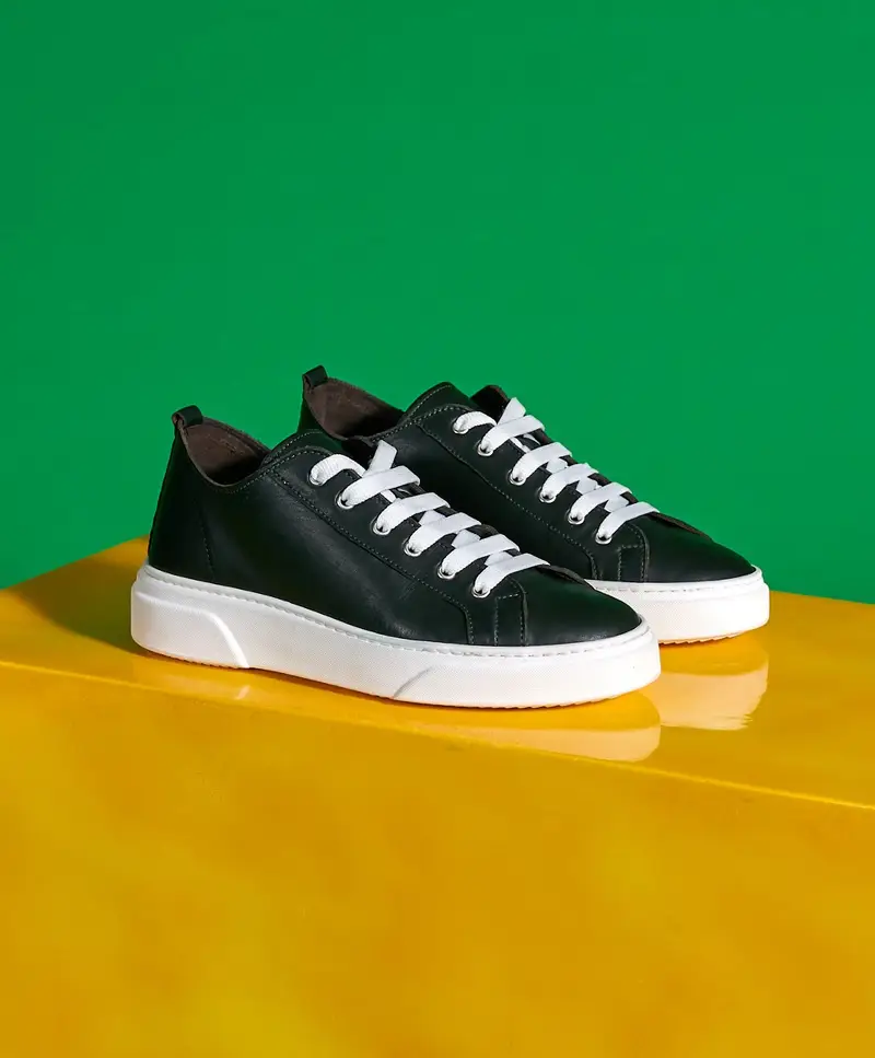 Sneakers in pelle verde da uomo D'Arienzo, Seleziona Taglia ITA 41, Colore Verde